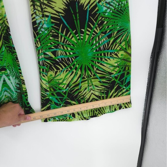 Michael Lauren Derby Wide-Leg Pants Jungle Green Modal Pull-One Tropical Large - Picture 13 of 13